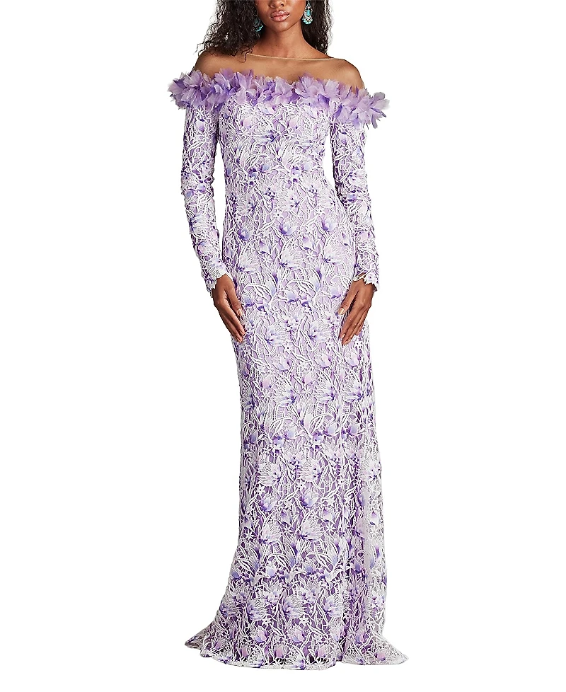 Tadashi Shoji Liora Embroidered Lace Gown