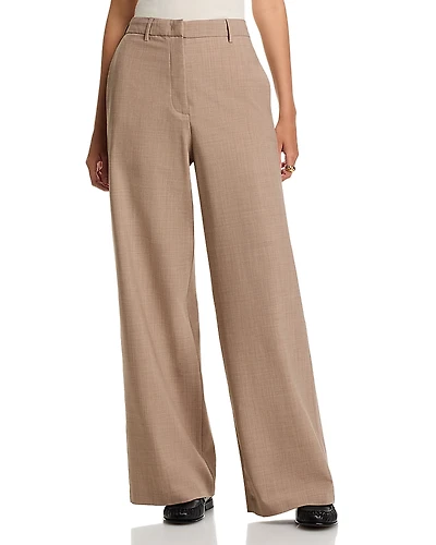 Fabiana Filippi Bi Stretch Wool Blend Wide Leg Pants