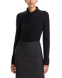 Fabiana Filippi Sequin Knit Button Front Shirt
