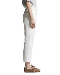 Mid Rise Straight Jeans Natural White