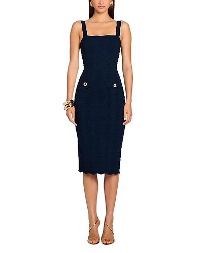 Kniz Fitted Midi Dress