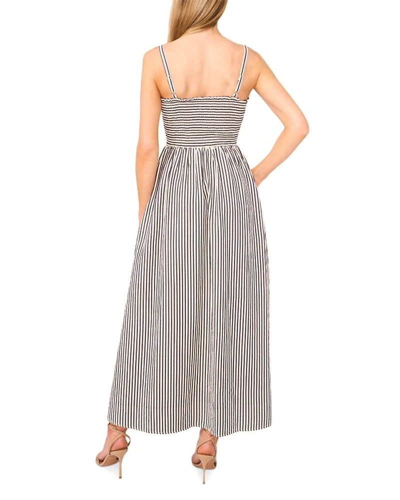 Striped Smocked Maxi Dress
