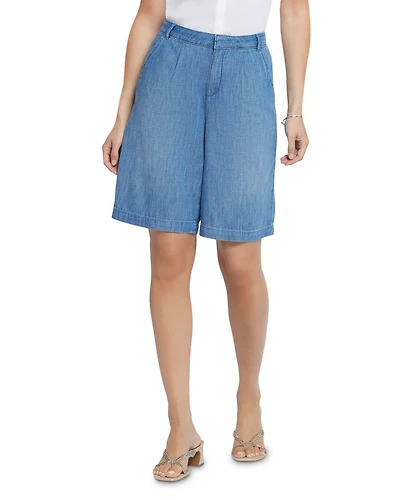 Petite Relaxed Denim Bermuda Shorts Corfu