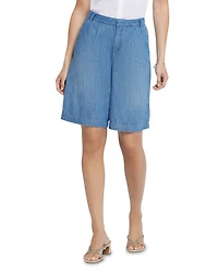 Petite Relaxed Denim Bermuda Shorts Corfu