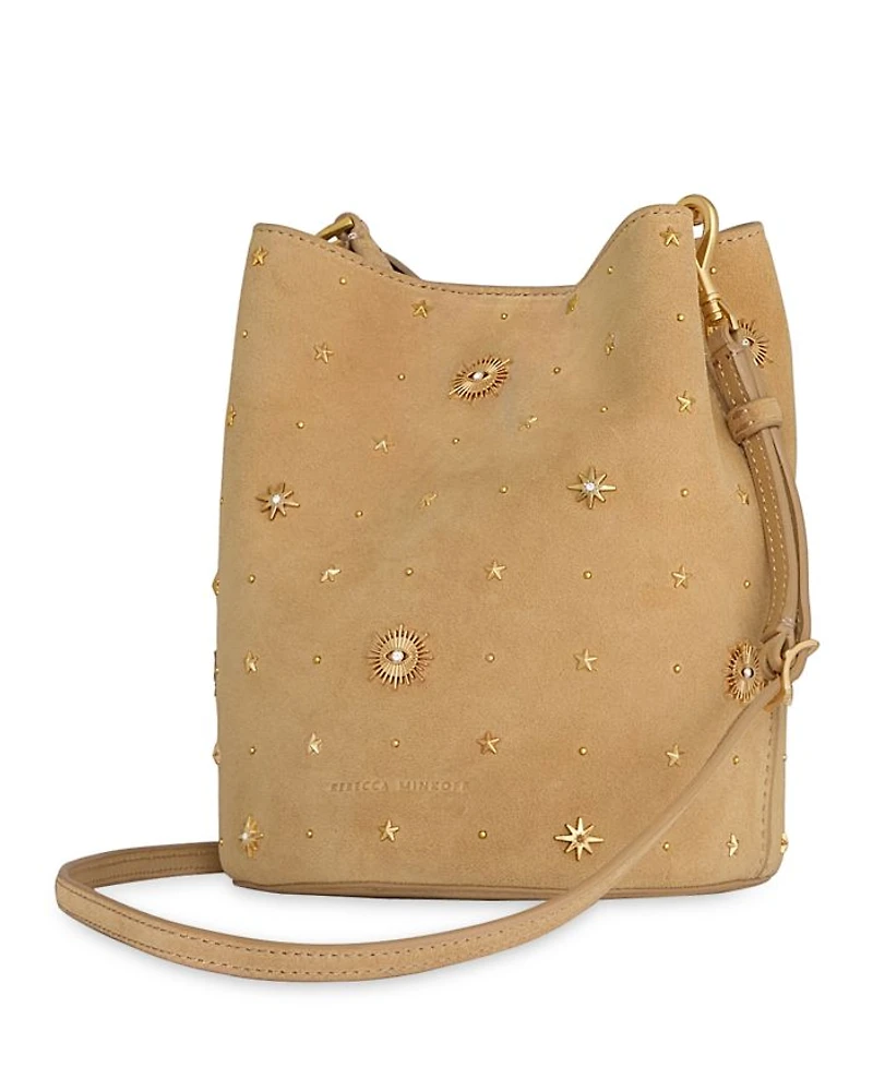 Evil Eye Studded Bucket Bag