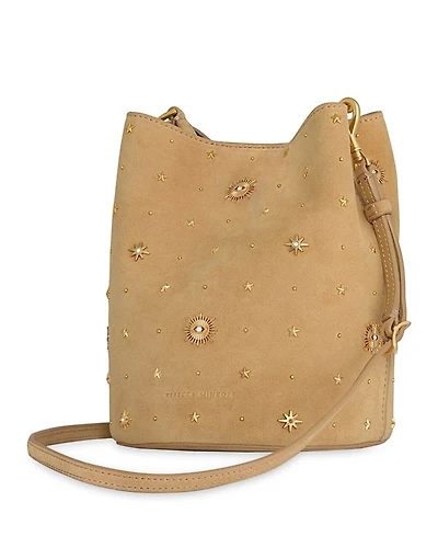 Evil Eye Studded Bucket Bag