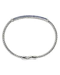 JH Essentials Sterling Silver Blue Sapphire Pavé Bracelet