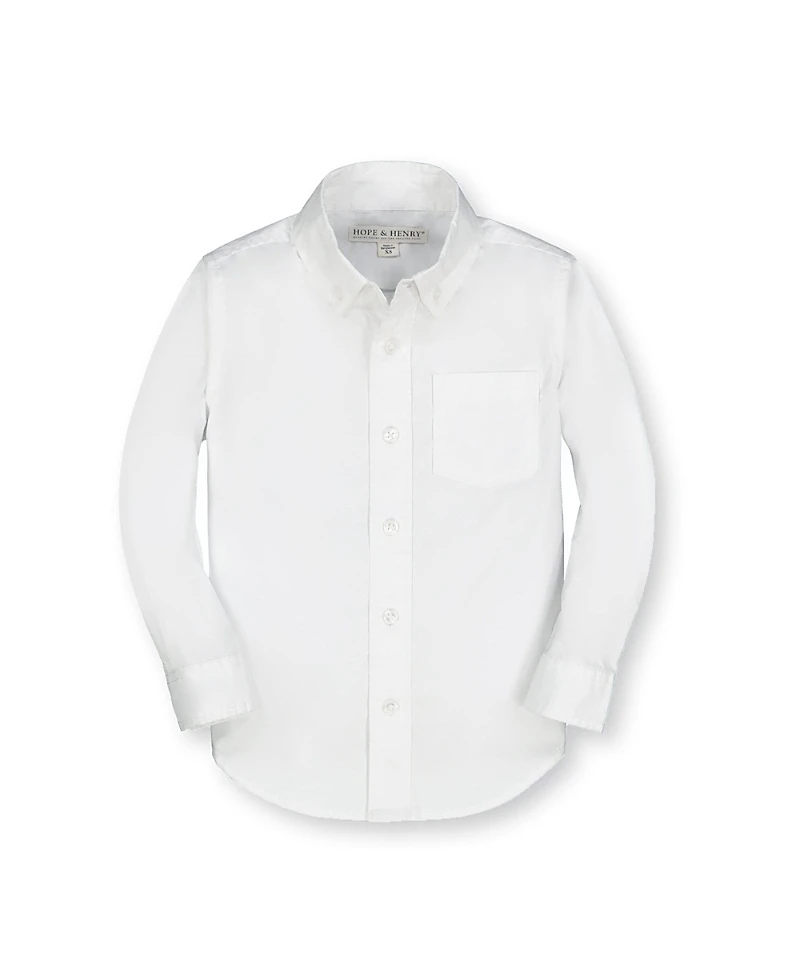 Hope & Henry Boys' Organic Poplin Button Down Shirt - Baby