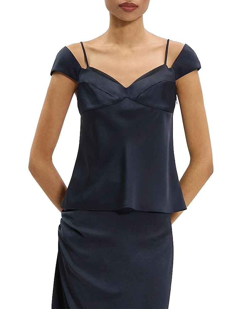 Theory Cap Sleeve Peek Top