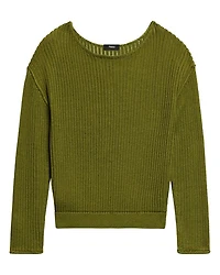 Easy Open Neck Pullover Sweater