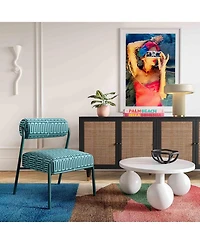 Jolene Patterned Linen Accent Chair