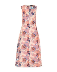 Floral Textured Midi Dress