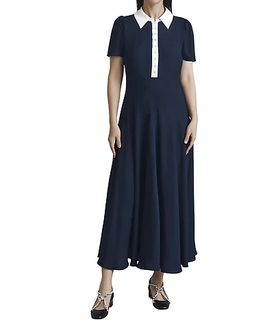Ghost London Bethan Crepe Midi Shirt Dress