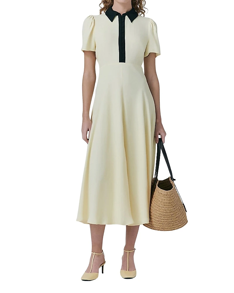 Ghost London Bethan Crepe Midi Shirt Dress