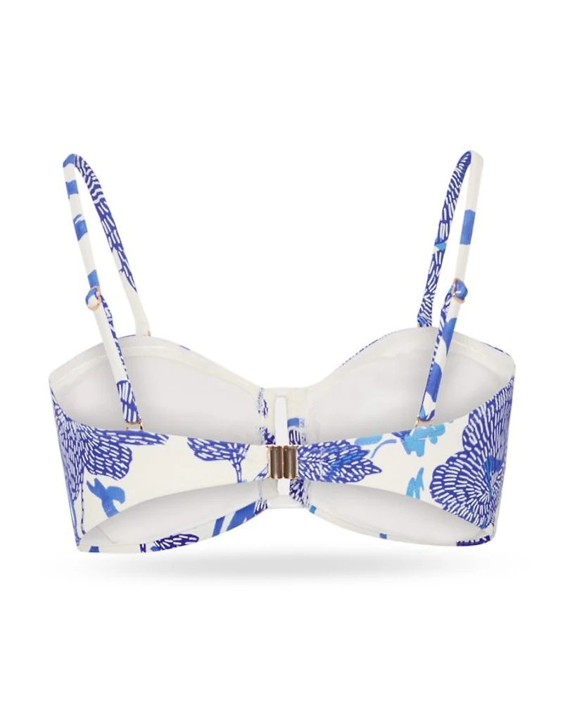Floral Print Bandeau Bikini Top