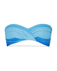 Sunset Stripe Twist Bandeau Bikini Top