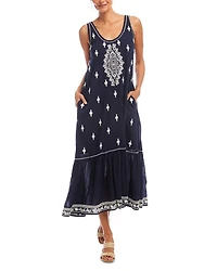 Embroidered Midi Dress