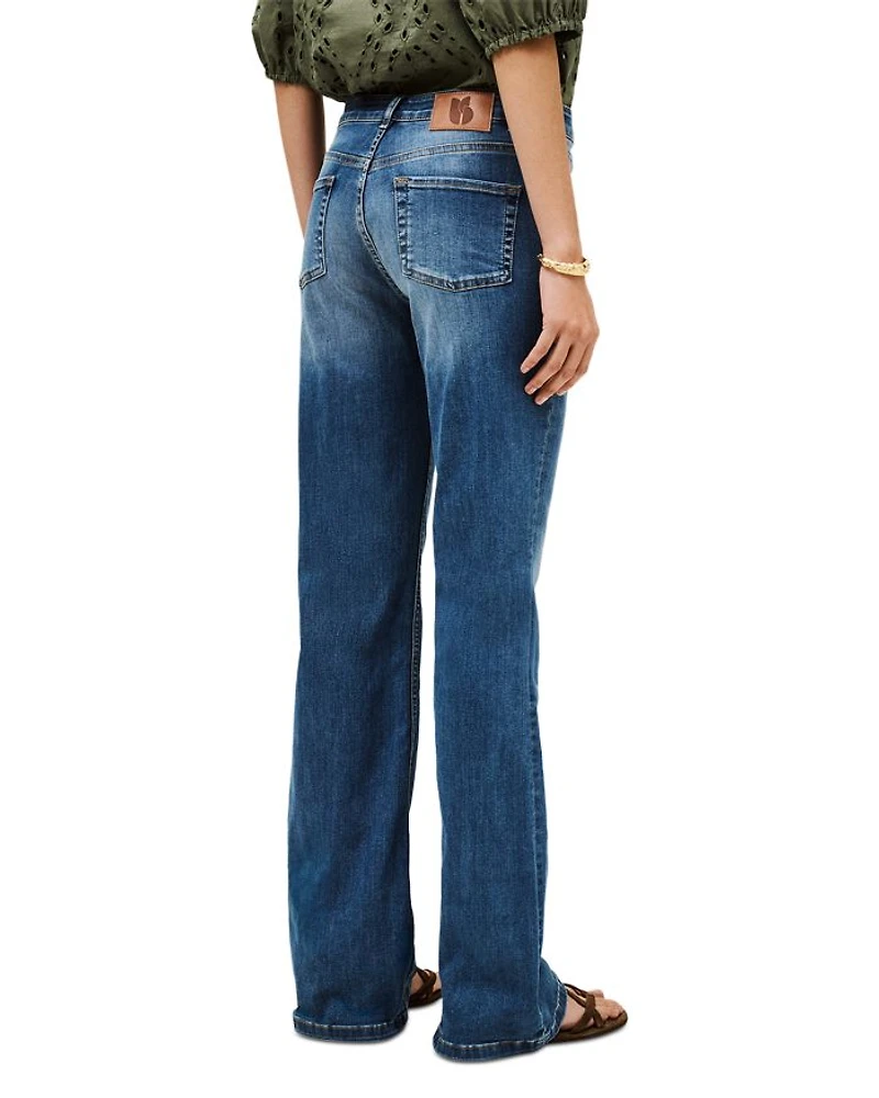 Aommie Low Rise Straight Jeans Blue