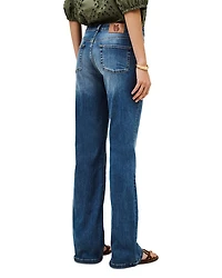 Aommie Low Rise Straight Jeans Blue