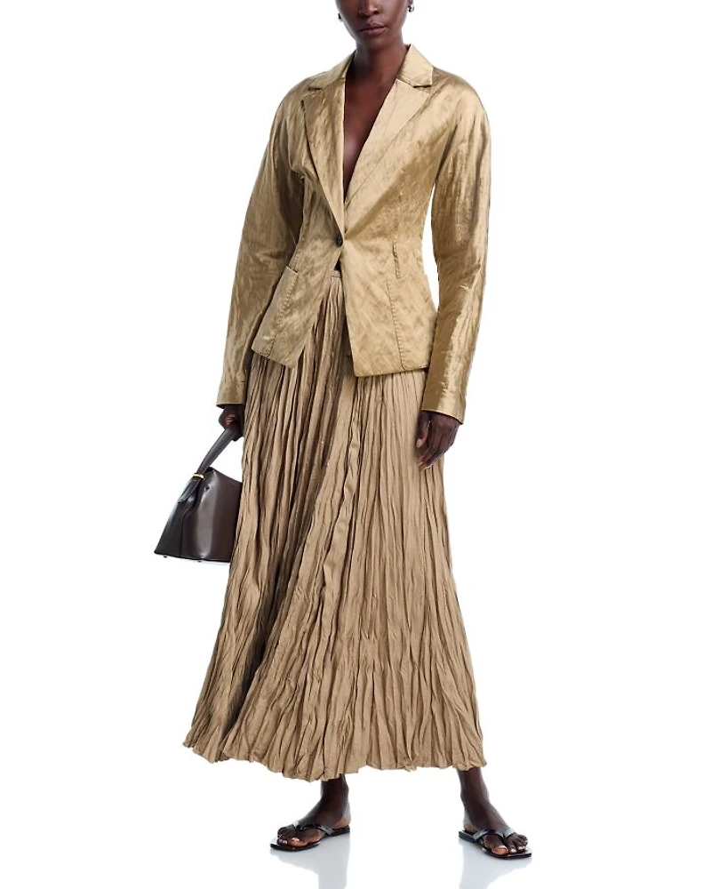 Crinkled Maxi Skirt