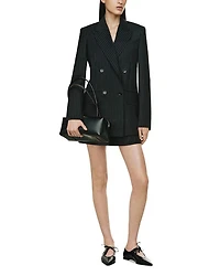 Wool Pinstriped Blazer