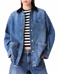 Maje Faded Denim Jacket
