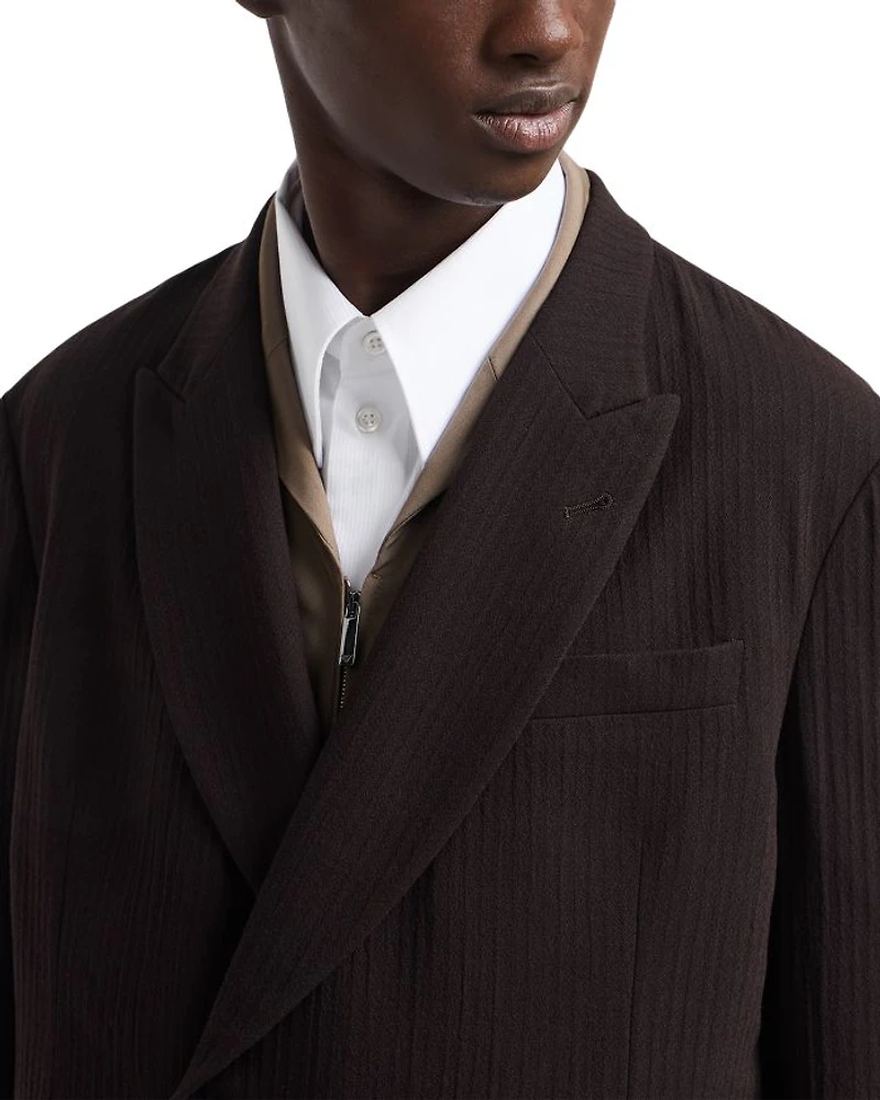 Double Breasted Peak Lapel Blazer