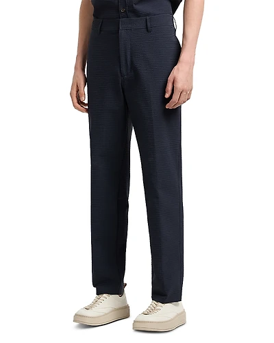 Emporio Armani Regular Fit Textured Stretch Pants