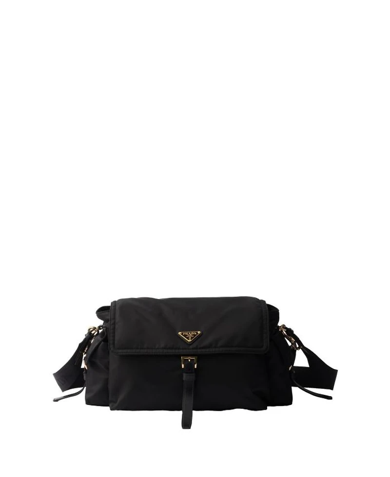 Explore Large Re-Nylon Shoulder Bag With Flap