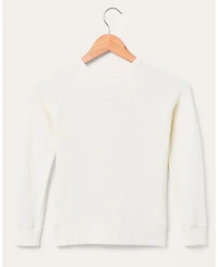 Unisex Heart Eyed Smiley Raglan Fleece Sweatshirt - Little Kid, Big Kid
