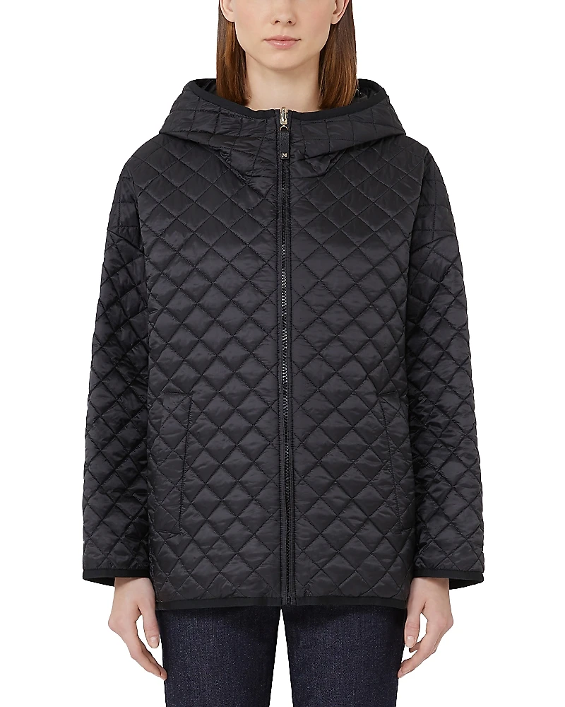 Max Mara Diamond Quilted Hooded Jacket