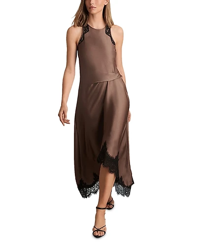 Reiss Petites Anais Lace Draped Dress