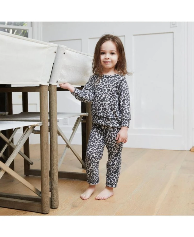 Unisex Hacci Loungewear Set Leopard Print - Baby