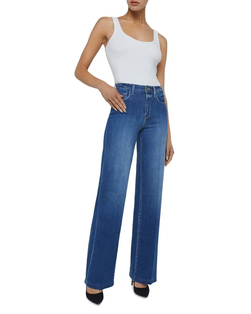 Clayton High Rise Wide Leg Jeans Kaplan