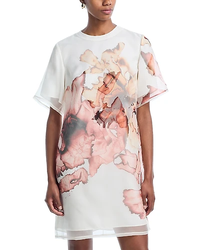 Jason Wu Collection Multi Print Silk Organza Shift Dress