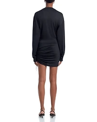 Crystal Flower Draped Mini Skirt