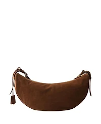 Demi-Lune Large Suede Shoulder Bag