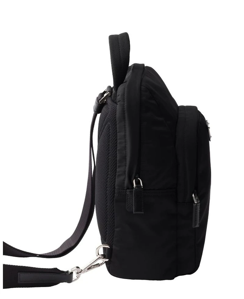 Re-Nylon and Saffiano Leather Backpack