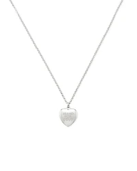 Sterling Silver Blind for Love Double G Heart Pendant Necklace, 19.7-21.7"