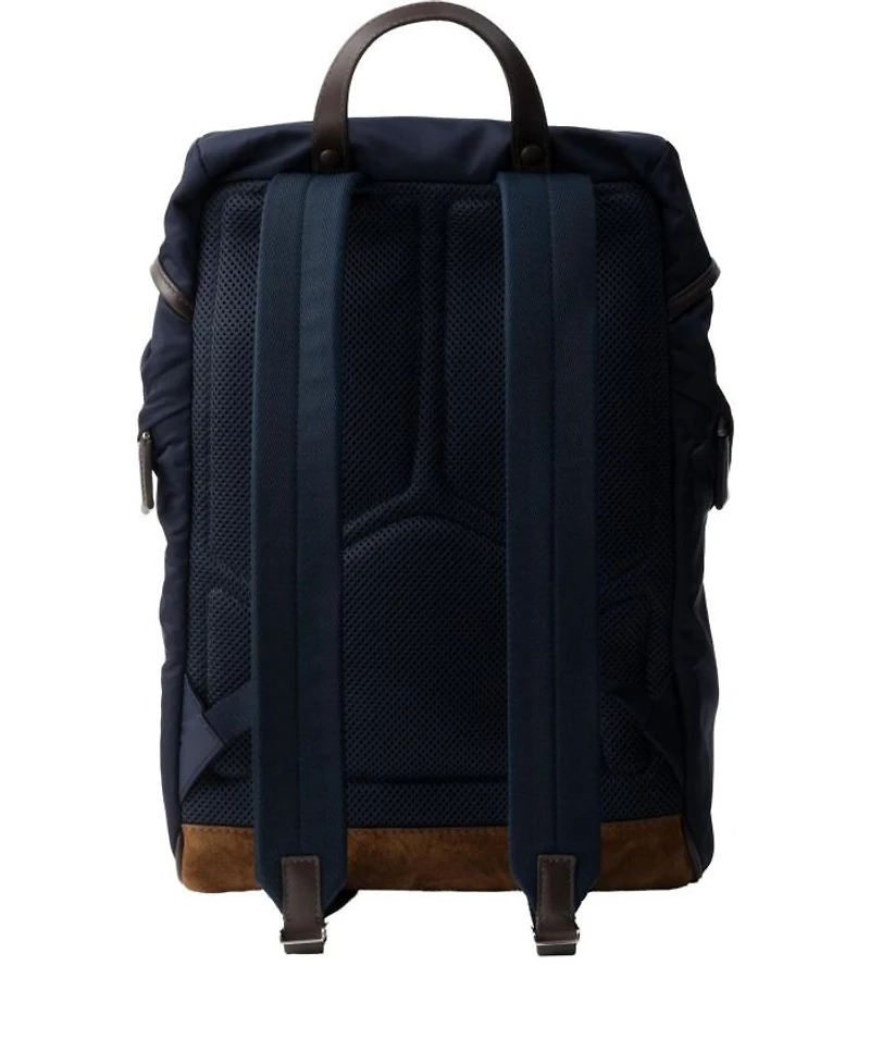 Re-Nylon and Leather Backpack