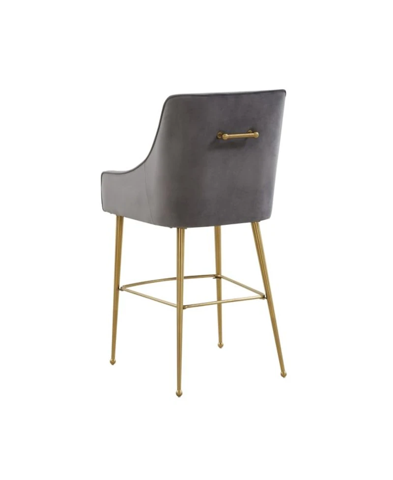 Beatrix Velvet Counter Gold Legs Stool