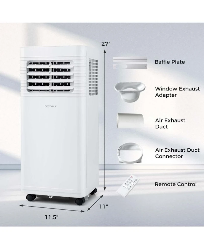 Portable Air Conditioner 8000 BTU 3 in 1 AC Unit with Fan & Dehumidifier Sleep Mode