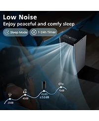 7100 BTU (10000 BTU ASHARE) Portable Air Conditioner 3-in-1 AC Unit w/ Cool Dehum Fan Sleep Mode