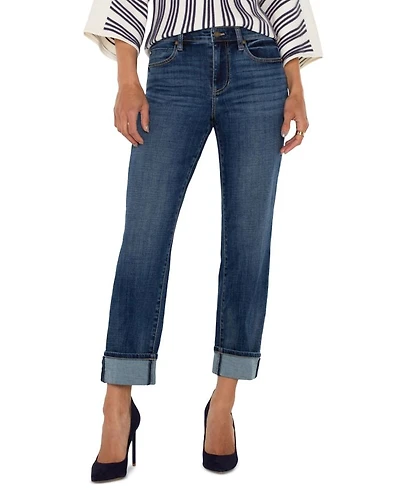 Marley Mid Rise Girlfriend Cuff Jeans Rushland