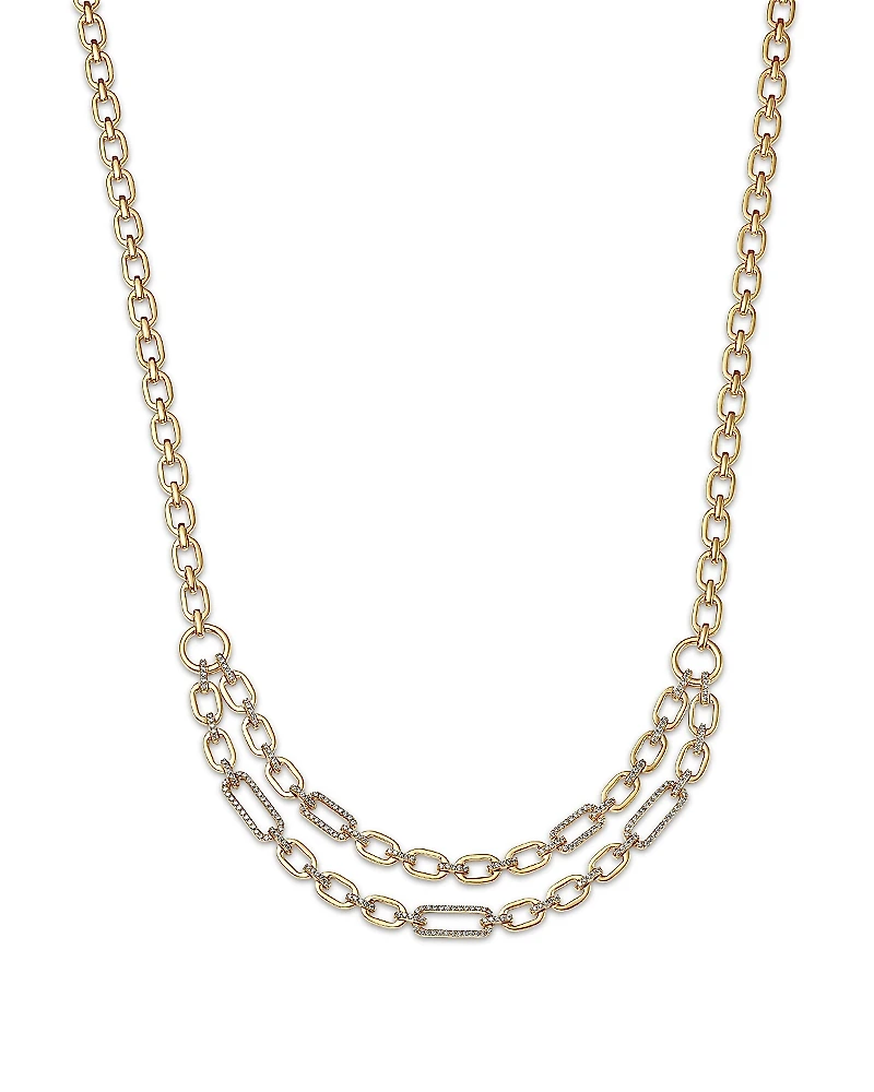 Bloomingdale's Fine Collection Diamond Double Row Collar Necklace