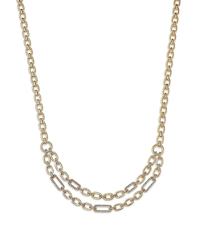 Bloomingdale's Fine Collection Diamond Double Row Collar Necklace