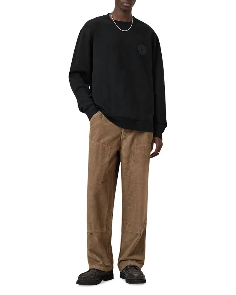 Relaxed Fit Waved Crewneck Sweatshirt