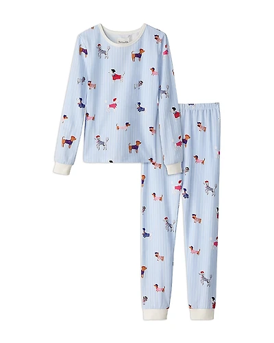 BedHead Pajamas Girls' Cotton Knit Long Sleeve Pajama Set - Little Kid, Big Kid