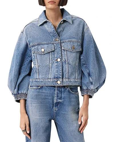 Allsaints Luca Cropped Denim Jacket