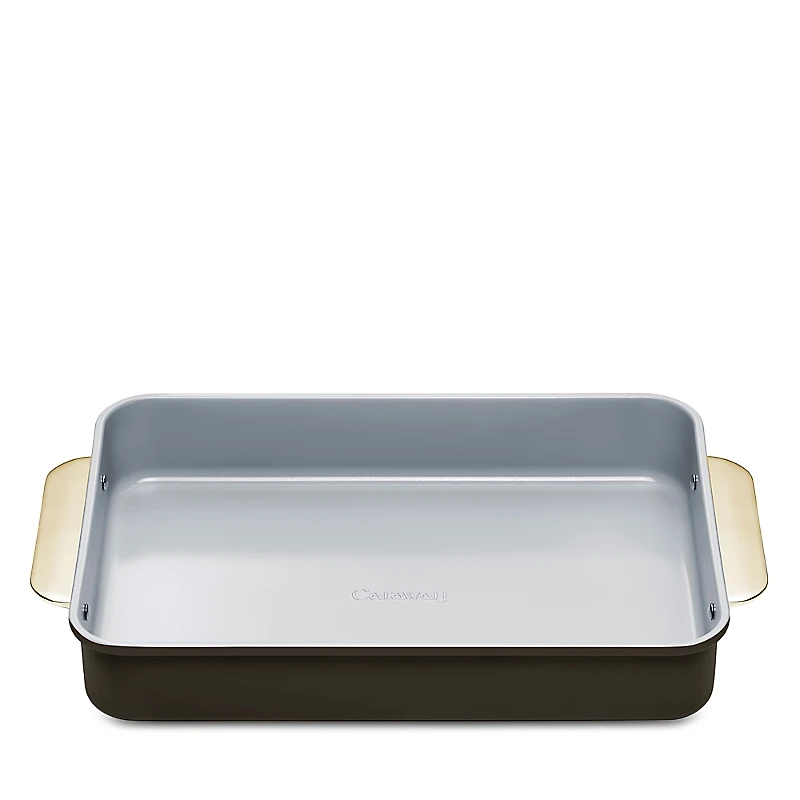 Caraway Mini Rectangle Pan with Gold Handles